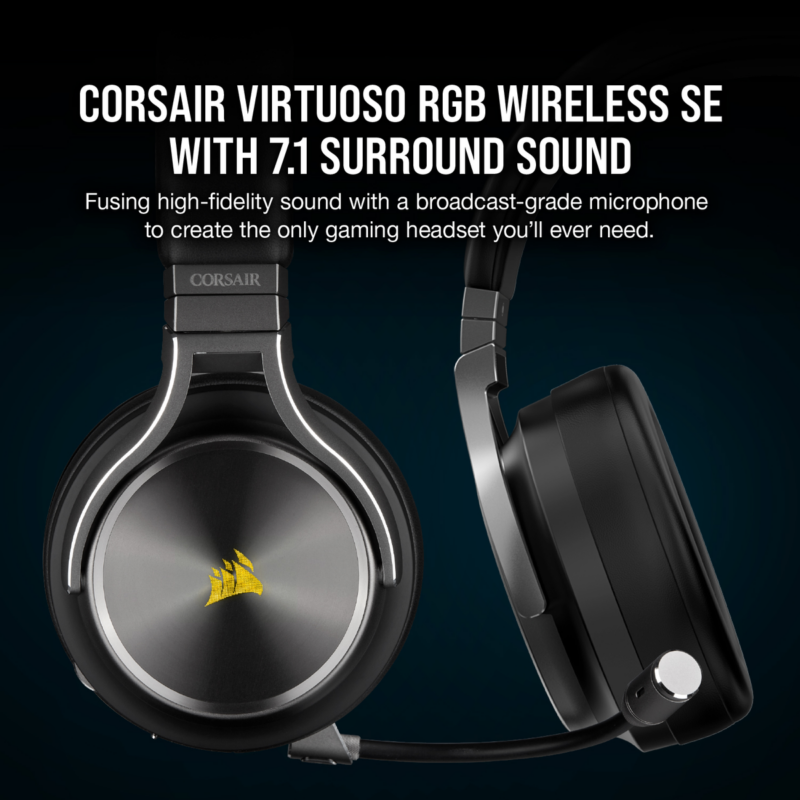 CORSAIR Virtuoso Wireless SE High-Fidelity 7.1 Surround Sound Gaming Headset